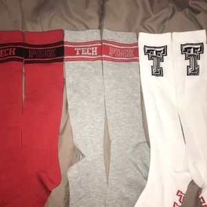 Victoria’s Secret PINK texas tech socks!